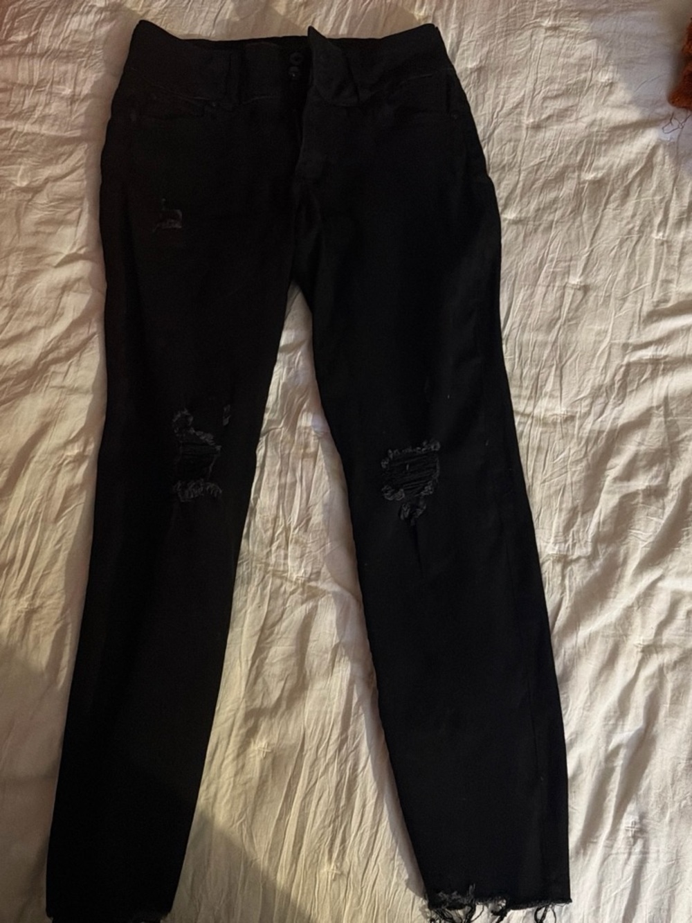 Kendall & Kylie Black Skinny Distressed Jeans